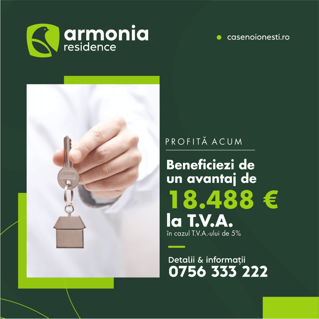 Dacă te afli în situația de a cumpăra o locuință nouă, îți recomandăm să iei TVA-ul în considerare.